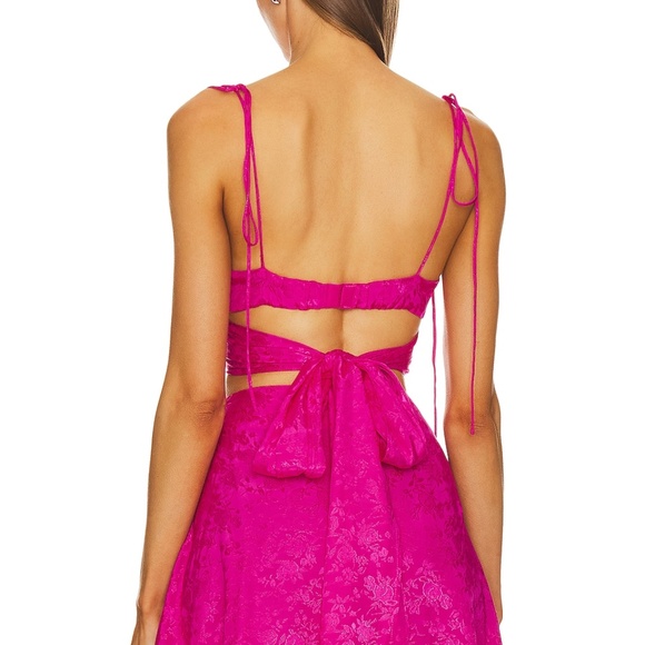 For Love & Lemons Delanie Top in Pink - Picture 2 of 7